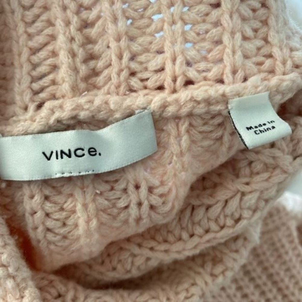 Vince Lofty Rib Knit Drop Sleeve Wool & Cashmere Blend Chunky Turtleneck Sweater - Picture 15 of 16